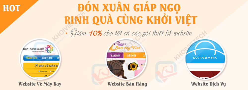 Khuyến mãi thiết kế website