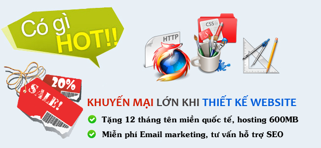 Khuyến mãi thiết kế web